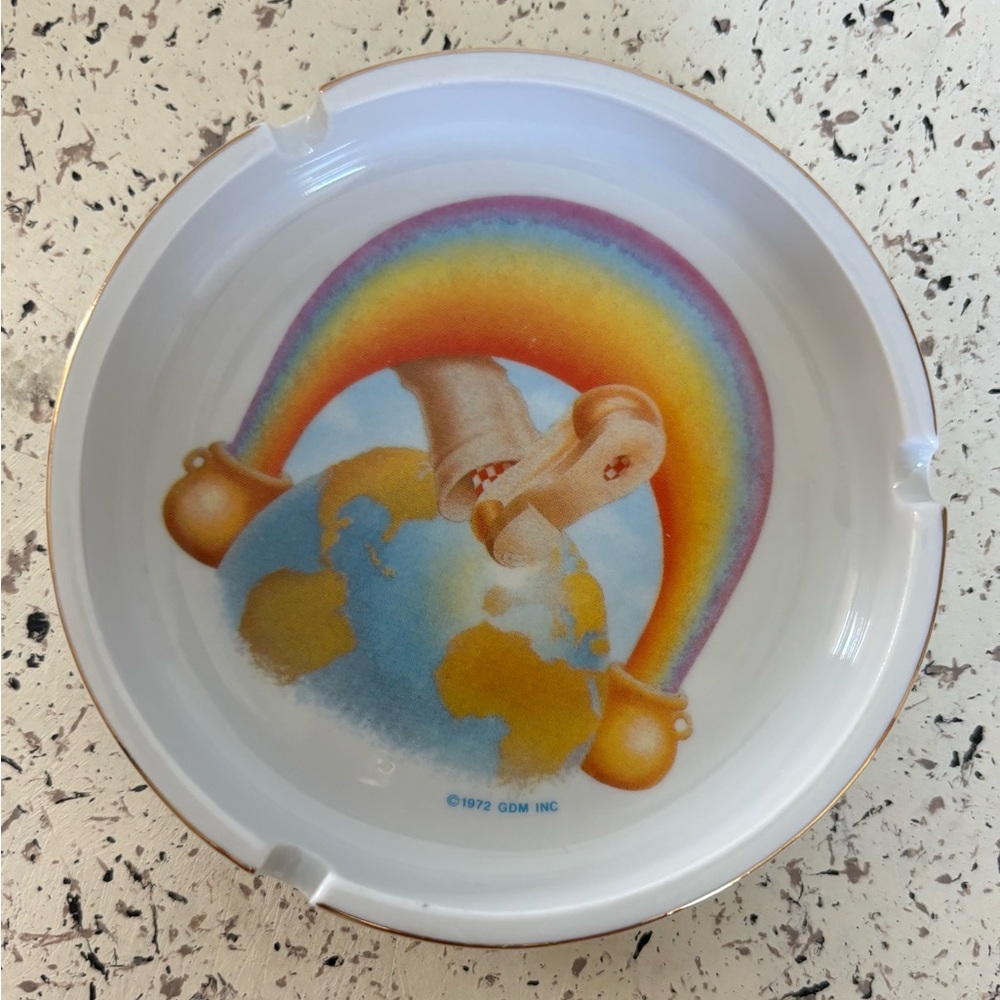 Vintage Rare 1972 GDM Grateful Dead Classic Porcelain Ashtray